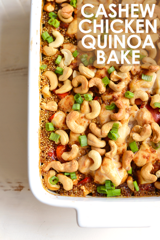 CASHEW CHICKEN QUINOA BAKE