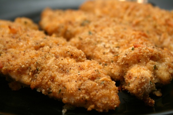 Kittencal’s Moist Cheddar-Garlic Oven Fried Chicken Breast